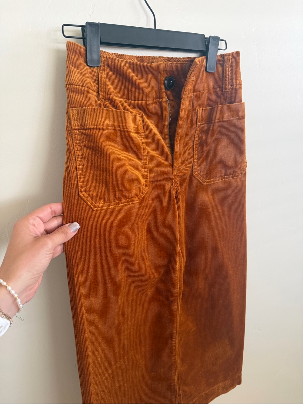 Anthropologie Maeve The Colette Corduroy Crop Wide-Leg Pants size 24 - Picture 9 of 11